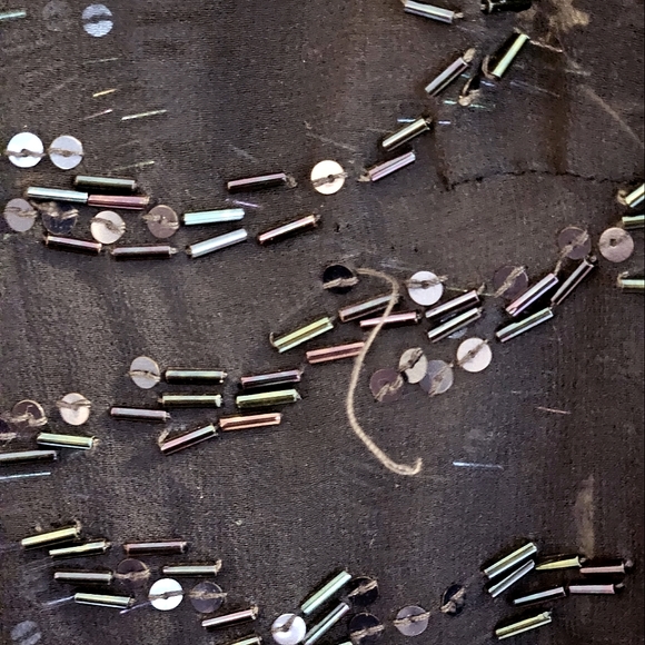 Beautiful Navy Mother of the Bride or Groom Dress with Sequined Top - Picture 7 of 7